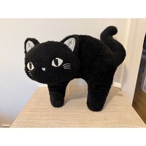 Always First Black Cat Plush Stuffed Animal Arched Back Halloween Decor - Target